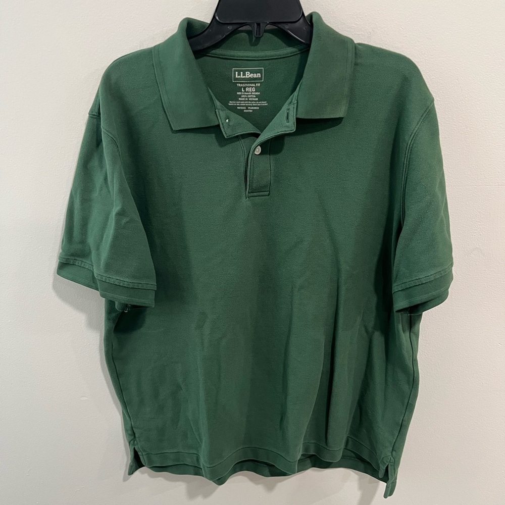 L.L. Bean Men's Premium Double L Polo Banded, Short-Sleeve Without Pocket